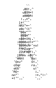 ASCII walking figure